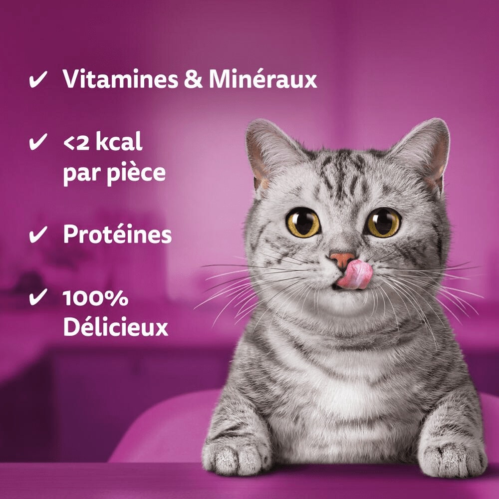 WHISKAS® TEMPTATIONS™ Au Bœuf Friandises Pour Chat Adulte 60g - 3