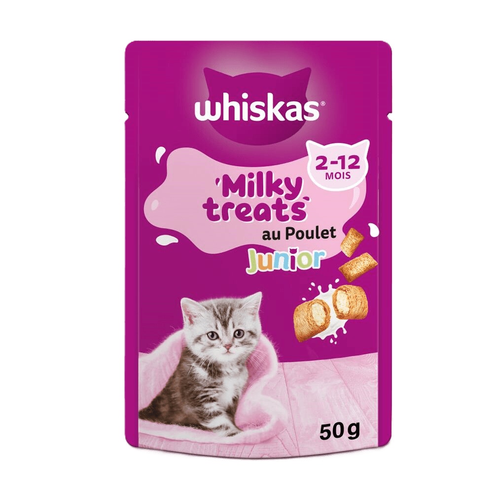 WHISKAS® MILKY TREATS Friandises pour chatons 50g - 1