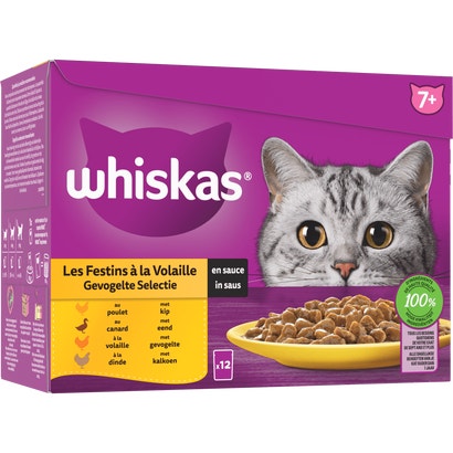 Sachets Fraîcheur Les Festins À La Volaille En Sauce Pour Chat Senior 4 Variétés