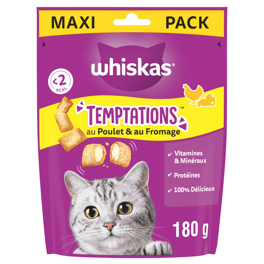 TEMPTATIONS™ Au Poulet Et Fromage Friandises Pour Chat Adulte