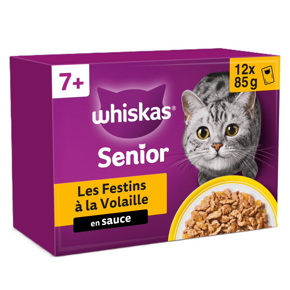 Sachets Fraîcheur Les Festins À La Volaille En Sauce Pour Chat Senior 4 Variétés